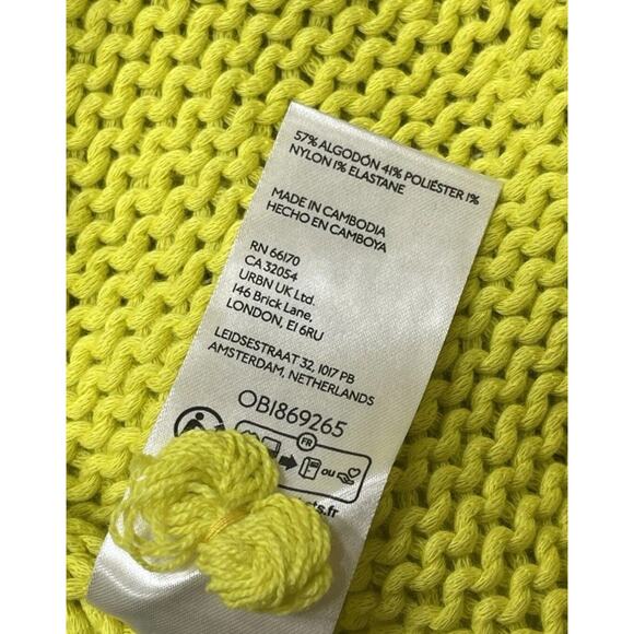 Anthropologie Maeve Women Sweater Yellow Pippa Mock-Neck Preppy City Sz XS - Picture 8 of 9